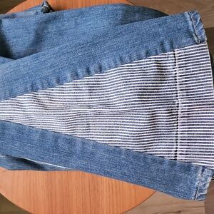 Levi's Blue Flare Jeans with Striped Detail
